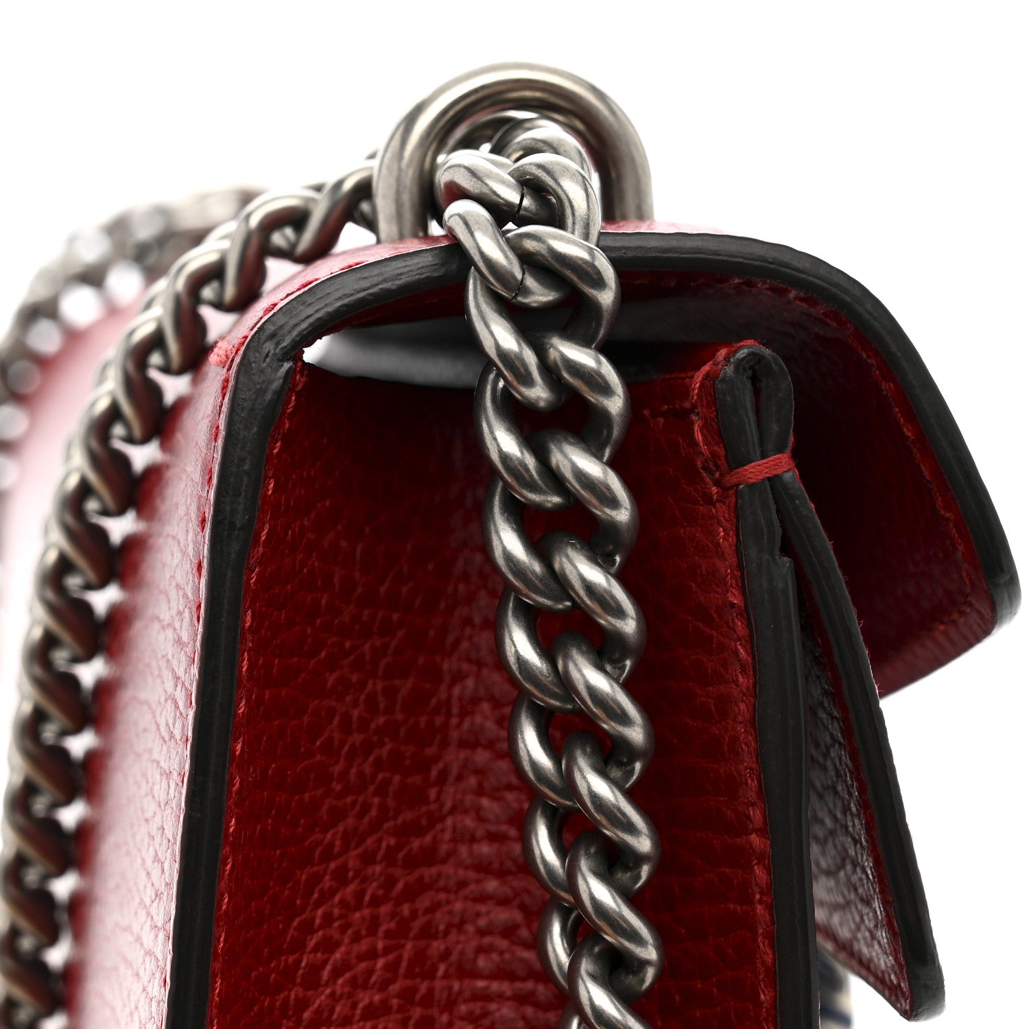 Gucci Dollar Calfskin Enamel Dionysus Shoulder Bag Hibiscus Red Electric Blue 12 of 13