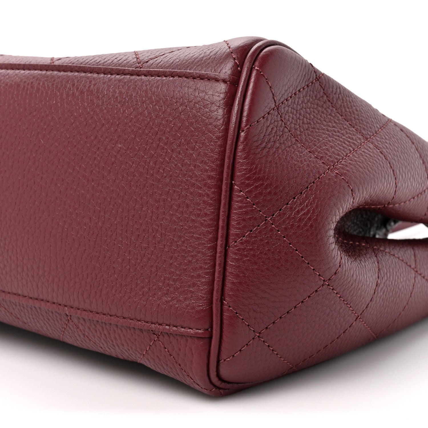 Chanel Grained Calfskin Stitched Urban Essentials Shopping Bag Dark Burgundy 9 of 11