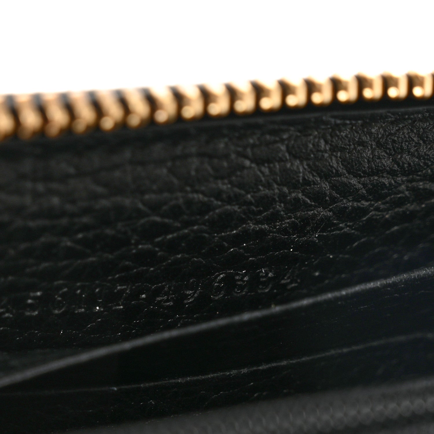 Gucci Dollar Calfskin GG Marmont Zip Around Wallet Black 7 of 8