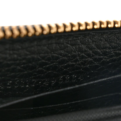 Gucci Dollar Calfskin GG Marmont Zip Around Wallet Black 7 of 8
