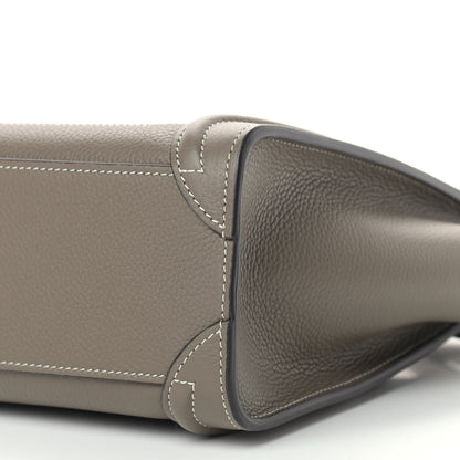 Celine Drummed Calfskin Nano Luggage Souris 10 of 11