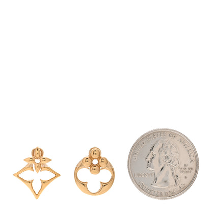 Louis Vuitton Metal LV Flowergram Earrings Gold 2 of 4