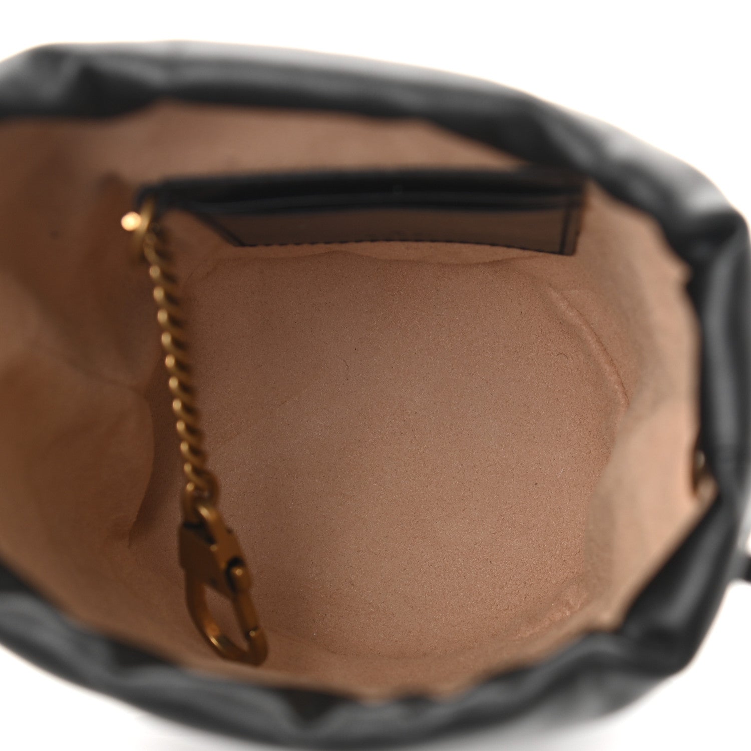 Gucci Calfskin Matelasse Mini GG Marmont 2.0 Bucket Bag Black 5 of 11