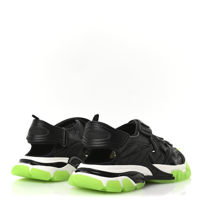 Balenciaga Neoprene Rubber Clear Sole Mens Track Sandals 41 Black White Fluo Green 6 of 8