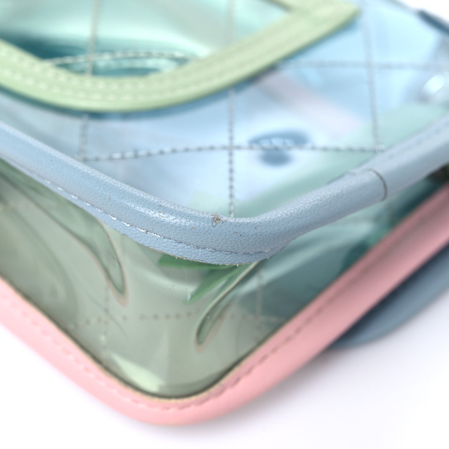 Chanel Lambskin PVC Quilted Mini Coco Splash Flap Blue Green 12 of 12