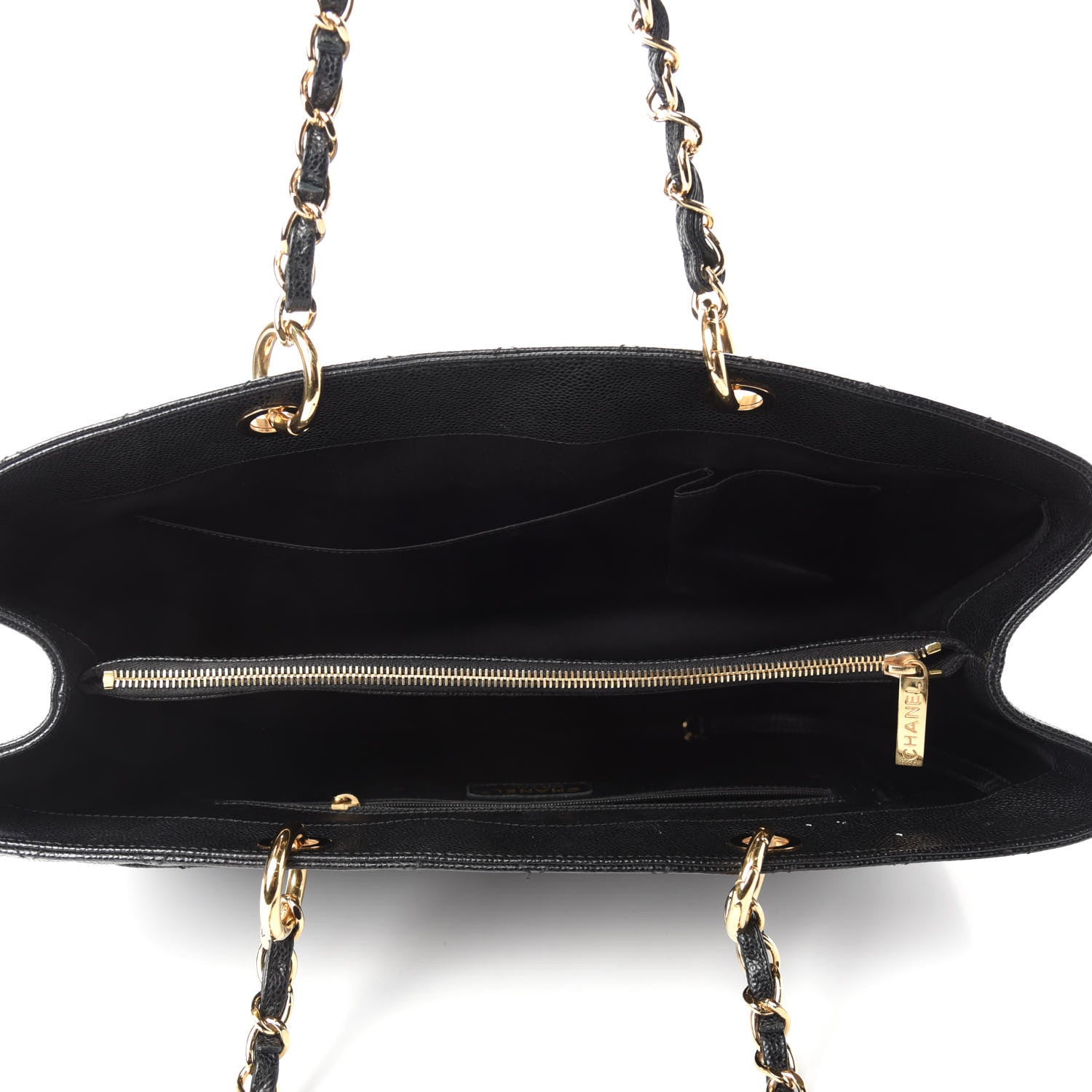 Chanel Caviar Quilted XL Grand Shopping Tote GST Black 5 of 17