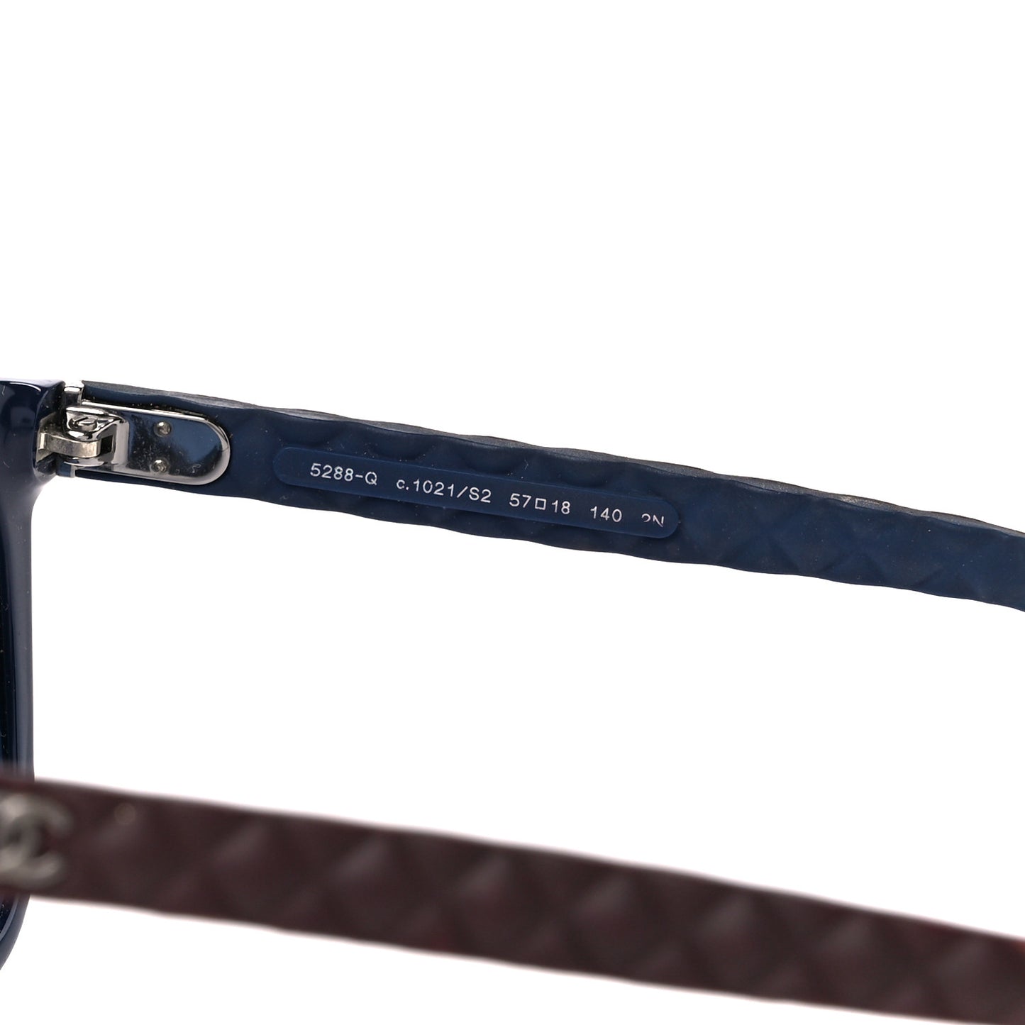 Acetate Quilted Polarized Butterfly CC Sunglasses 5288-Q Blue Burgundy