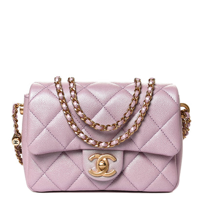 Chanel Iridescent Caviar Quilted Mini My Perfect Flap Pink 1 of 11