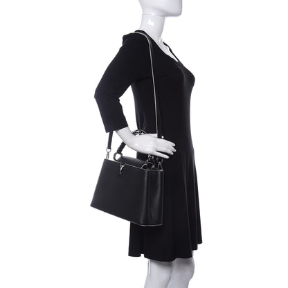 Louis Vuitton Taurillon Stitched Capucines PM Black 10 of 10