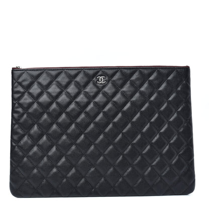 Chanel Caviar Quilted Large Cosmetic Case Black 1 of 6