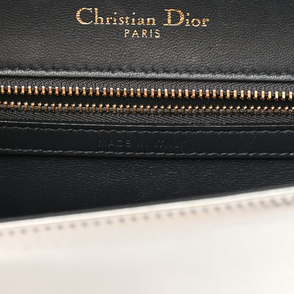 Christian Dior Metallic Patent Micro-Cannage Small Diorama Flap Bag Silver 7 of 21