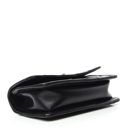 Chanel Shiny Lambskin Flap Clutch With Chain Black 4 of 10