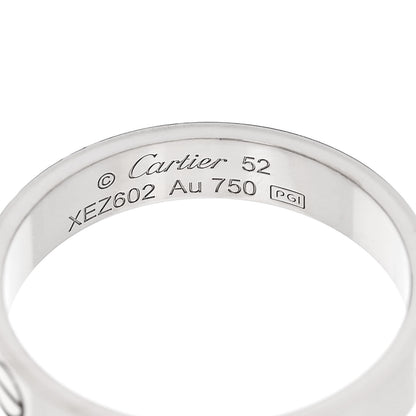 Cartier 18K White Gold 3.5mm LOVE Wedding Band Ring 52 6 4 of 5
