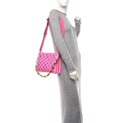 Louis Vuitton Lambskin Embossed Monogram Vuittamins Coussin PM Rose Violet 2 of 11