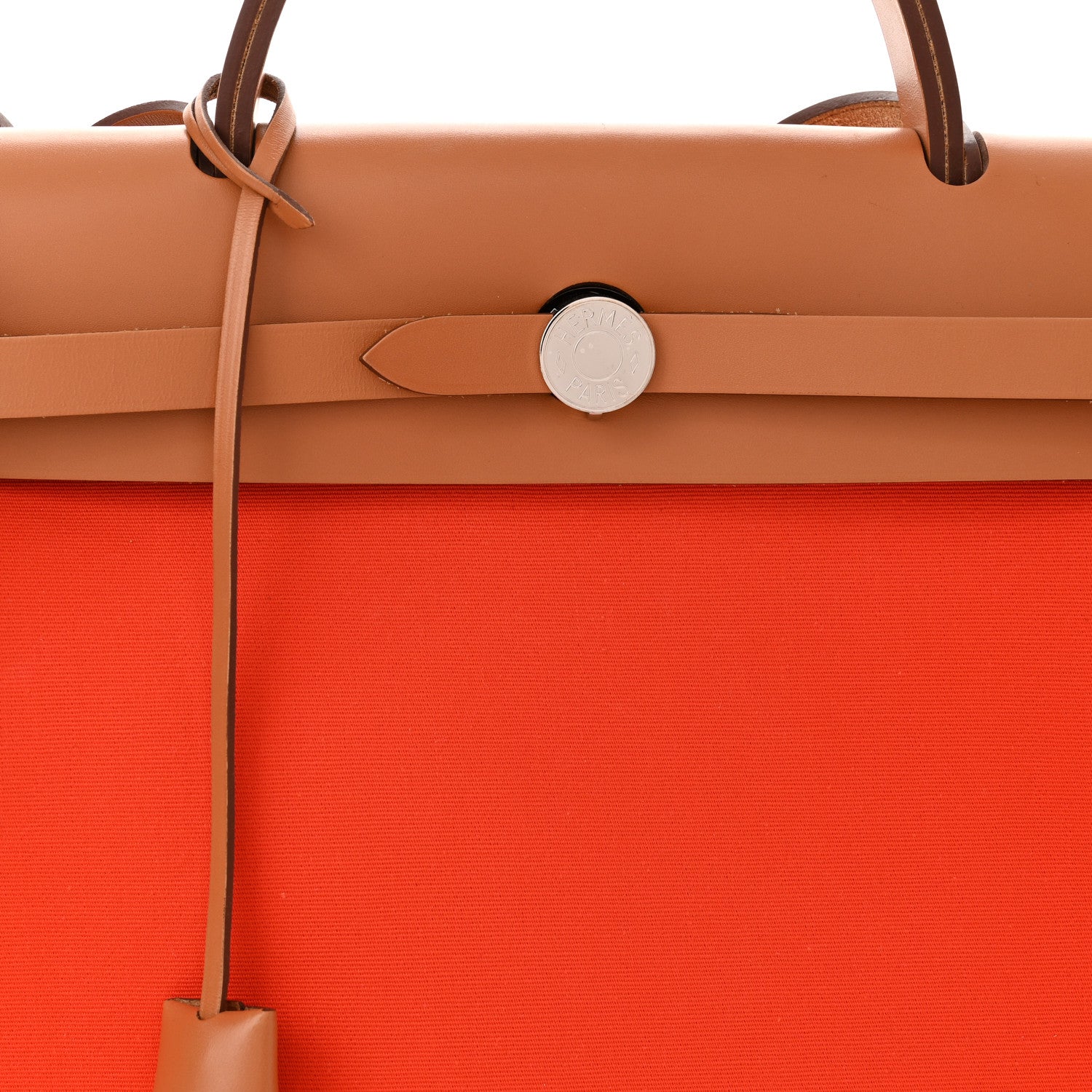 Hermes Vache Hunter Toile Herbag Zip 31 PM Capucine Fauve 9 of 13