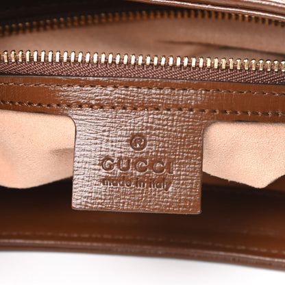 Gucci GG Supreme Monogram Azalea Calfskin Web Small Jackie 1961 Hobo Beige Ebony Brown Sugar 6 of 12