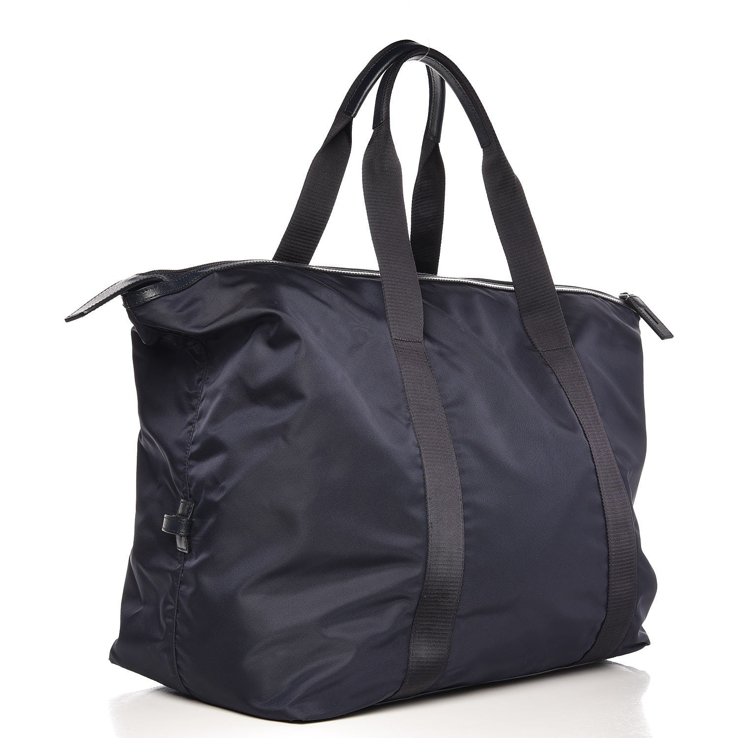 Prada Tessuto Nylon Saffiano Duffel Bag Blue 3 of 9