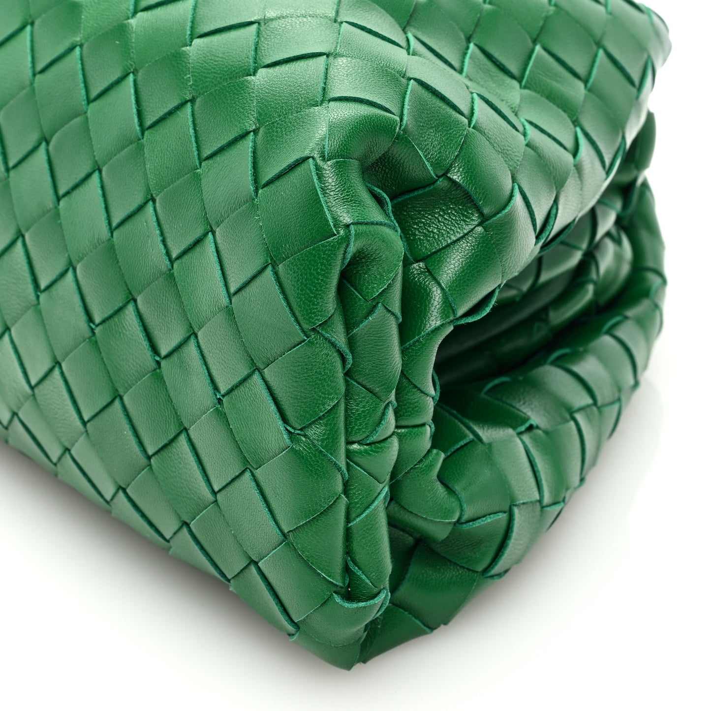 Nappa Maxi Intrecciato The Pouch Oversized Clutch Racing Green