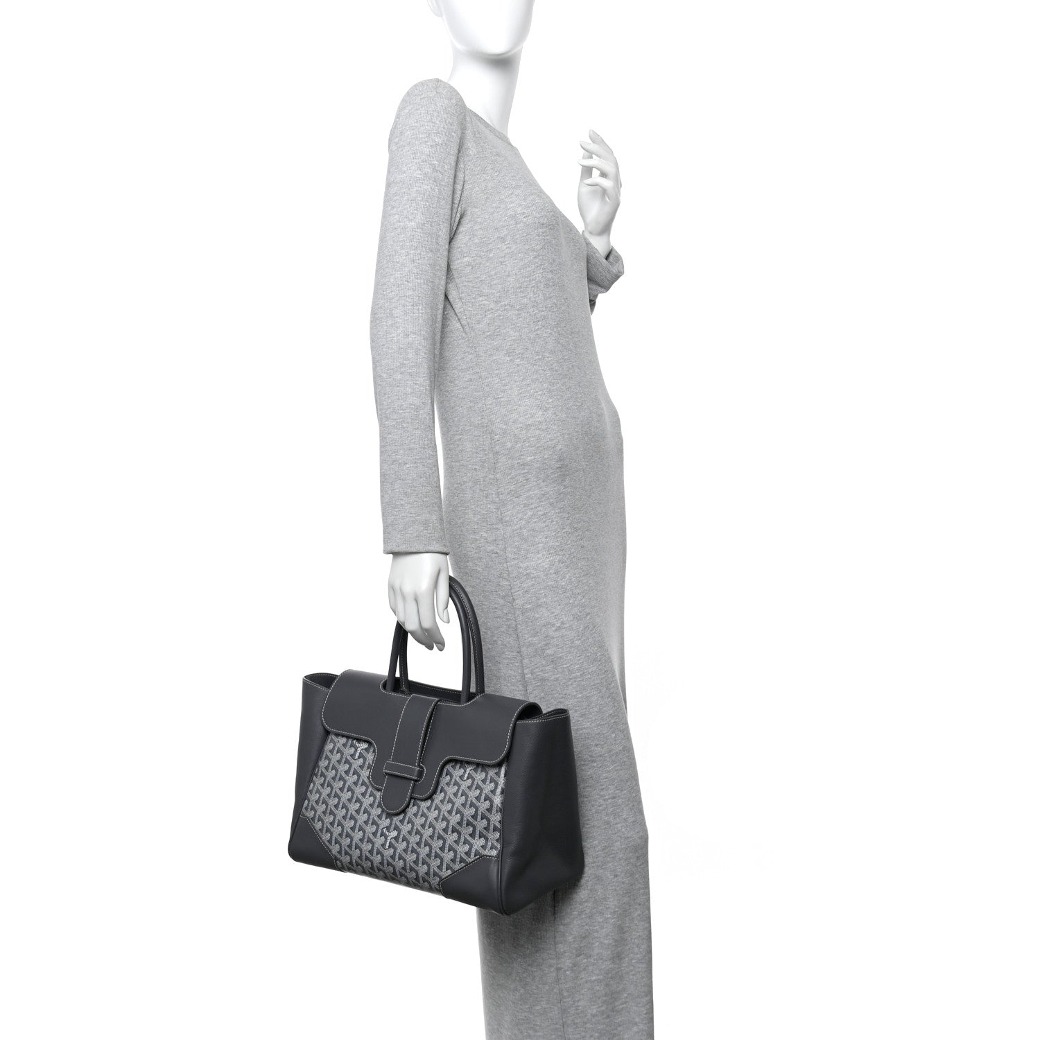 Goyard Goyardine Saigon Tote Grey 2 of 10