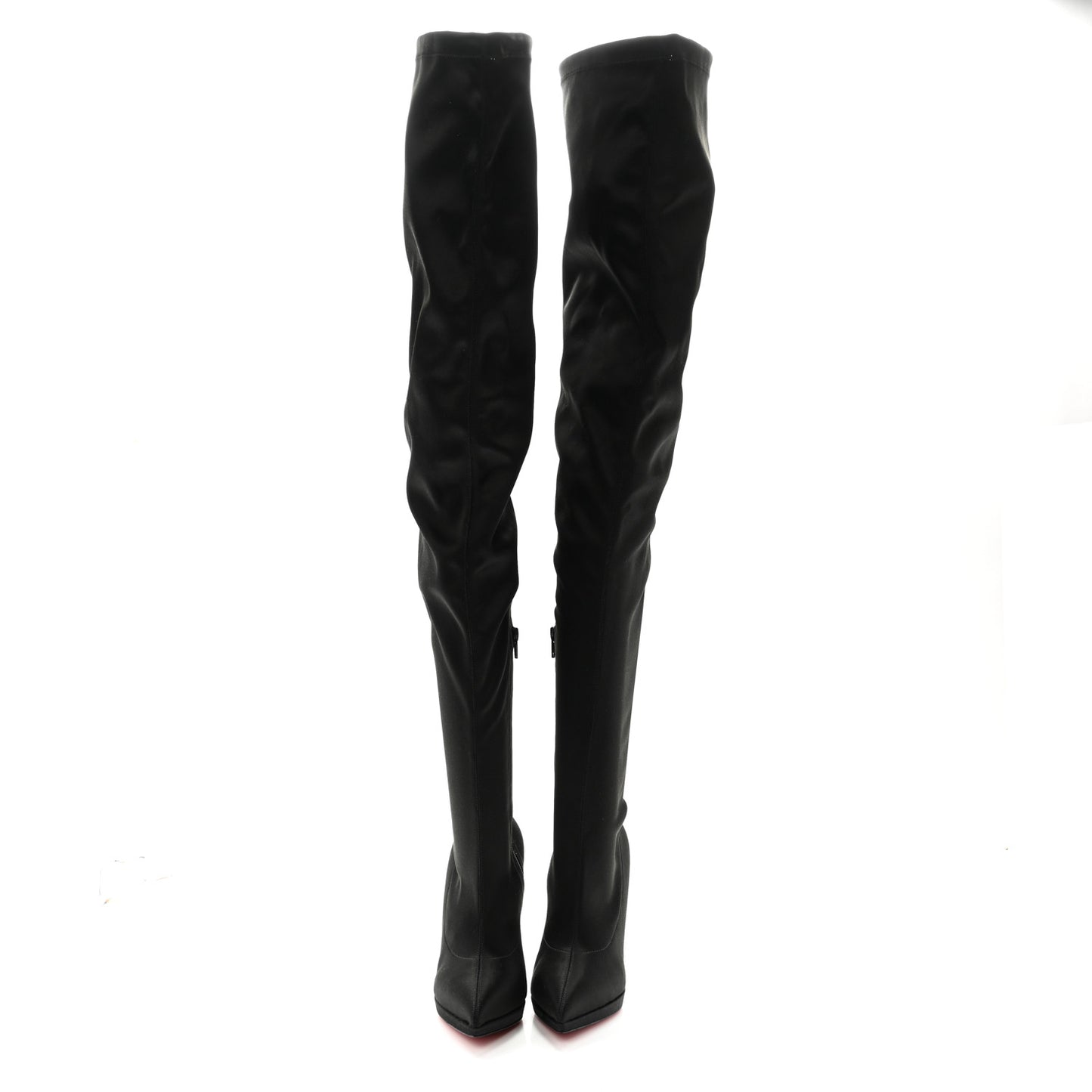 Crepe Satin Stretch Montana 120 Over The Knee Boots 38 Black