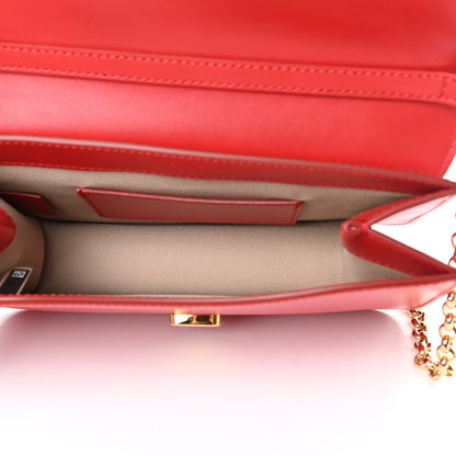 Chloe Calfskin Suede C Clutch With Chain Plaid Red 5 of 12