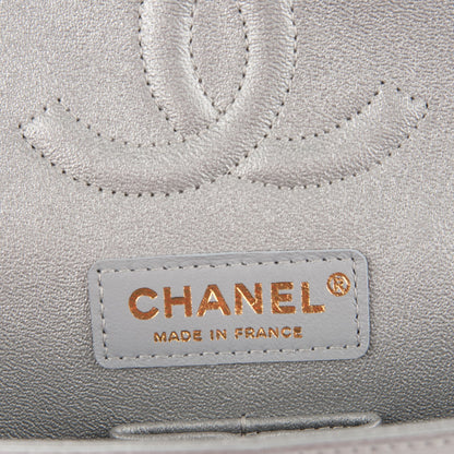 Chanel Nylon Quilted Medium Cat Emoticon Double Flap Navy Ecru 6 of 7