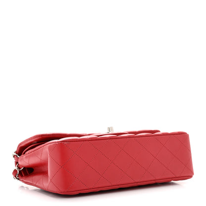 Chanel Lambskin Quilted Small Double Flap Dark Red 4 of 12