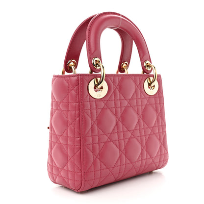 Christian Dior Lambskin Cannage Mini Lady Dior Pink 3 of 10