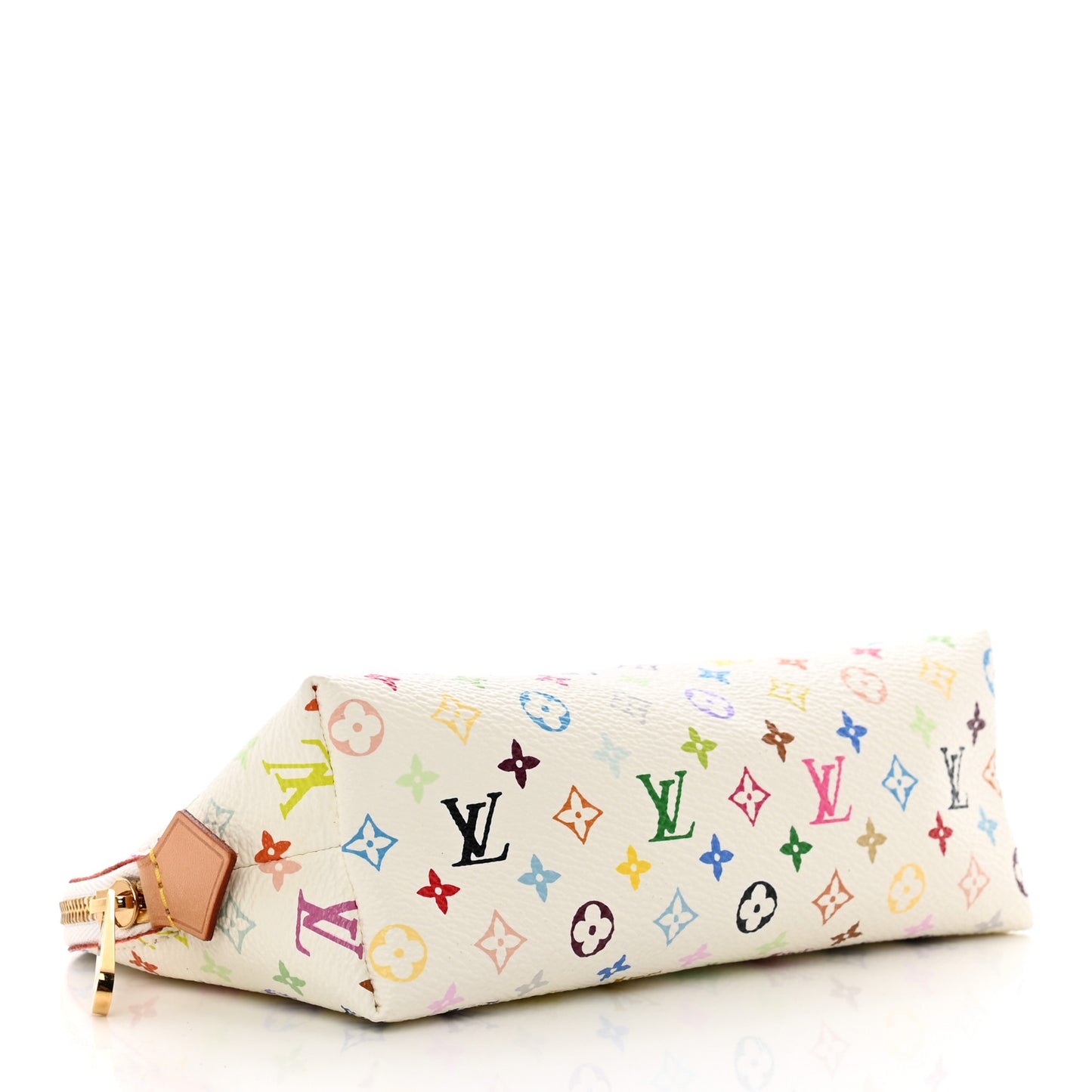 Monogram Multicolor Cosmetic Pouch White Litchi