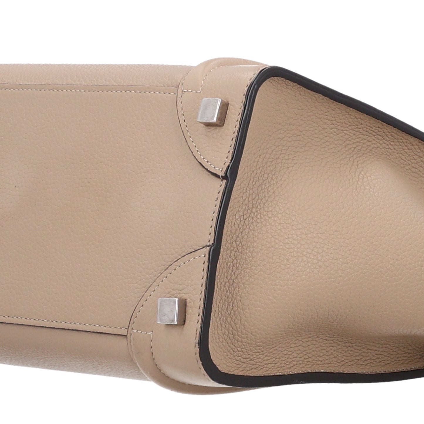 Drummed Calfskin Micro Luggage Dune