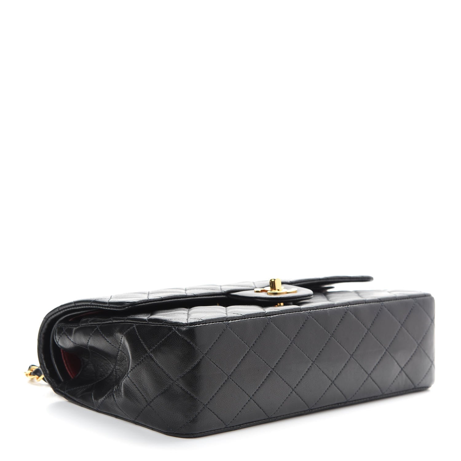 Chanel Lambskin Quilted Medium Double Flap Black 4 of 9
