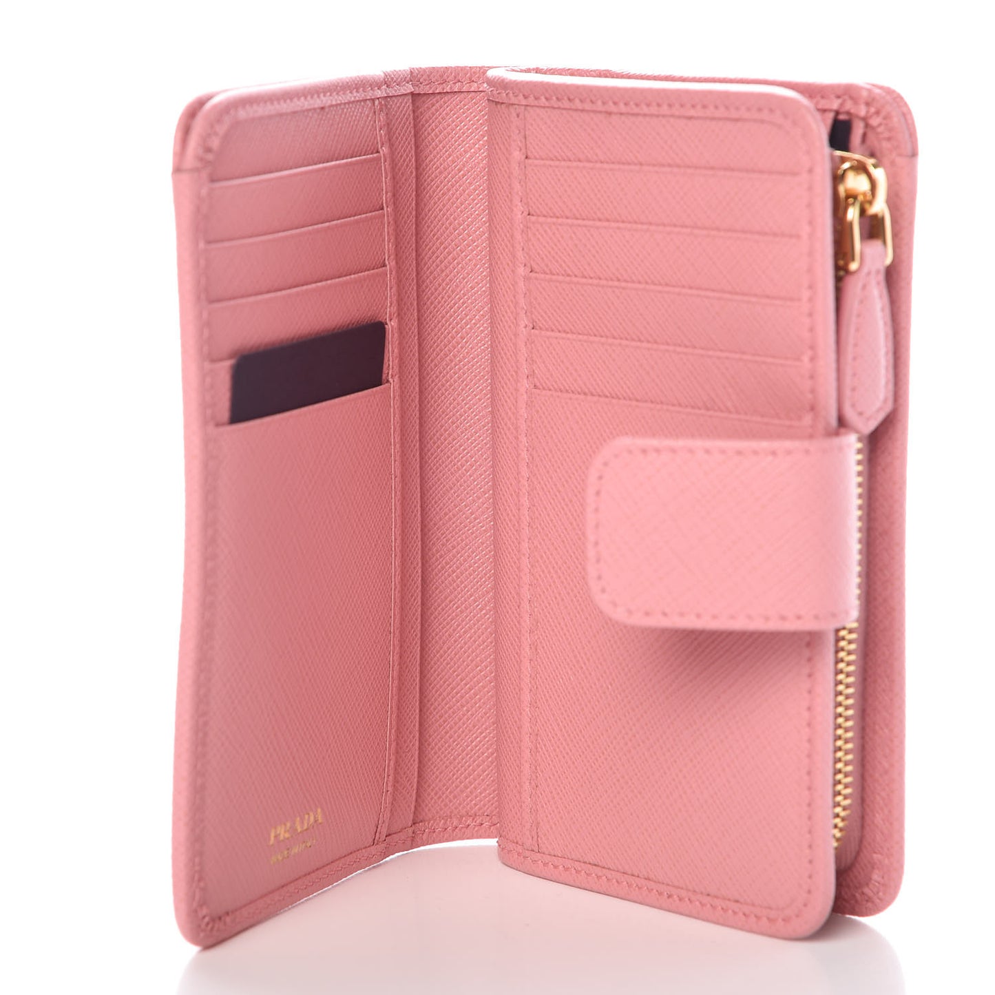 Saffiano Metal Compact Wallet Petalo