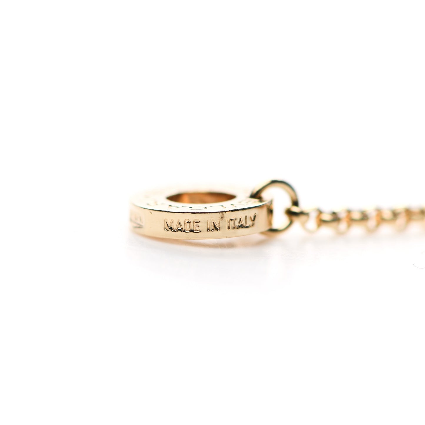 18K Yellow Gold Diamond Small B.Zero1 Pave Pendant Necklace