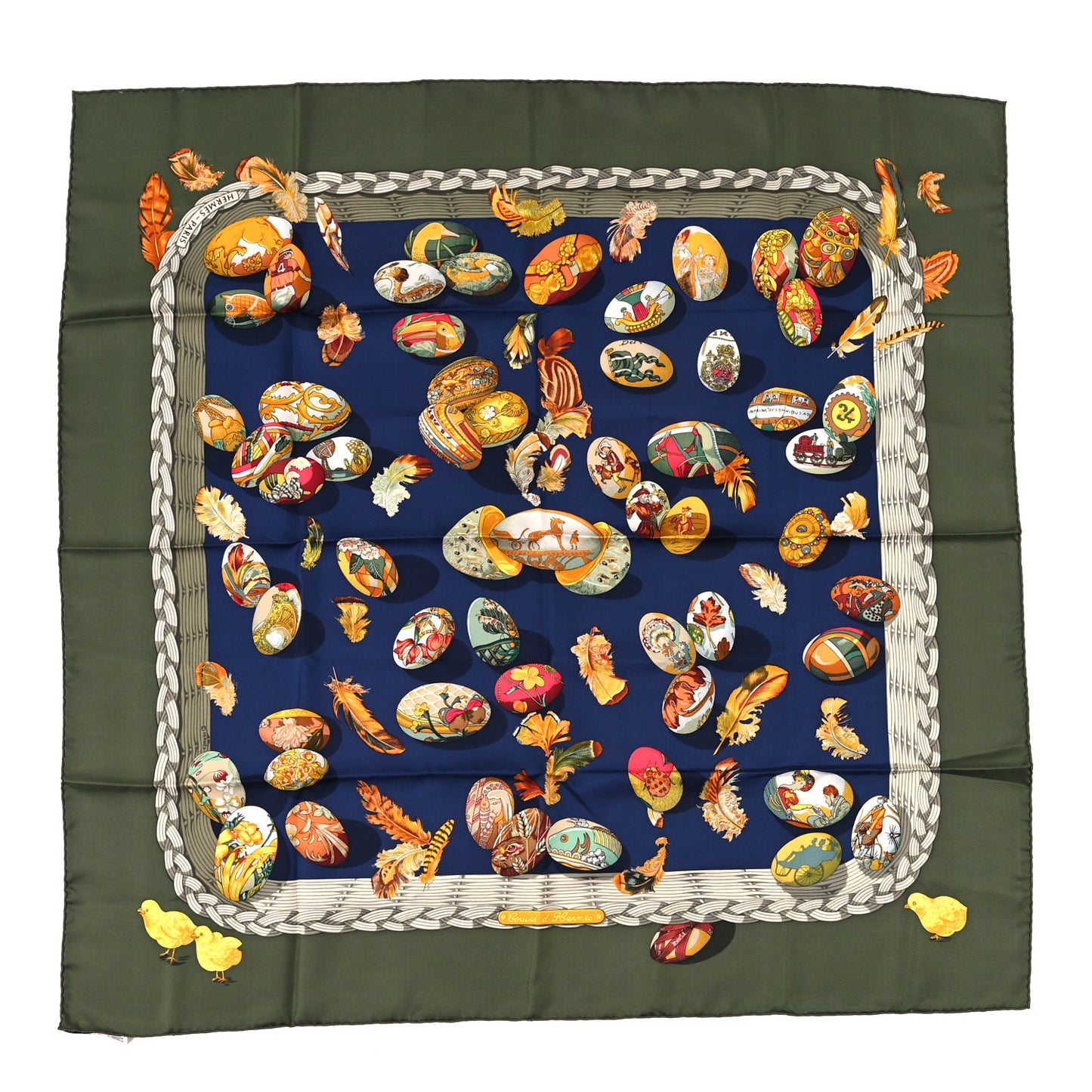 Silk Couvee d'Hermes Scarf 90 Multicolor