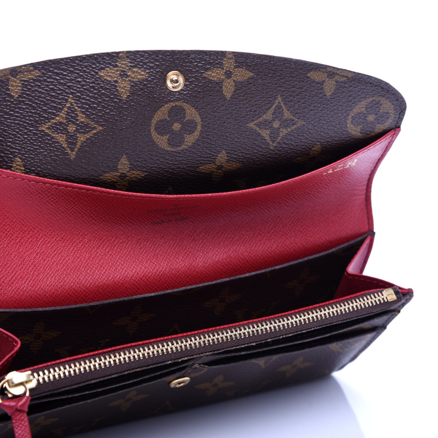 Monogram Emilie Wallet Red