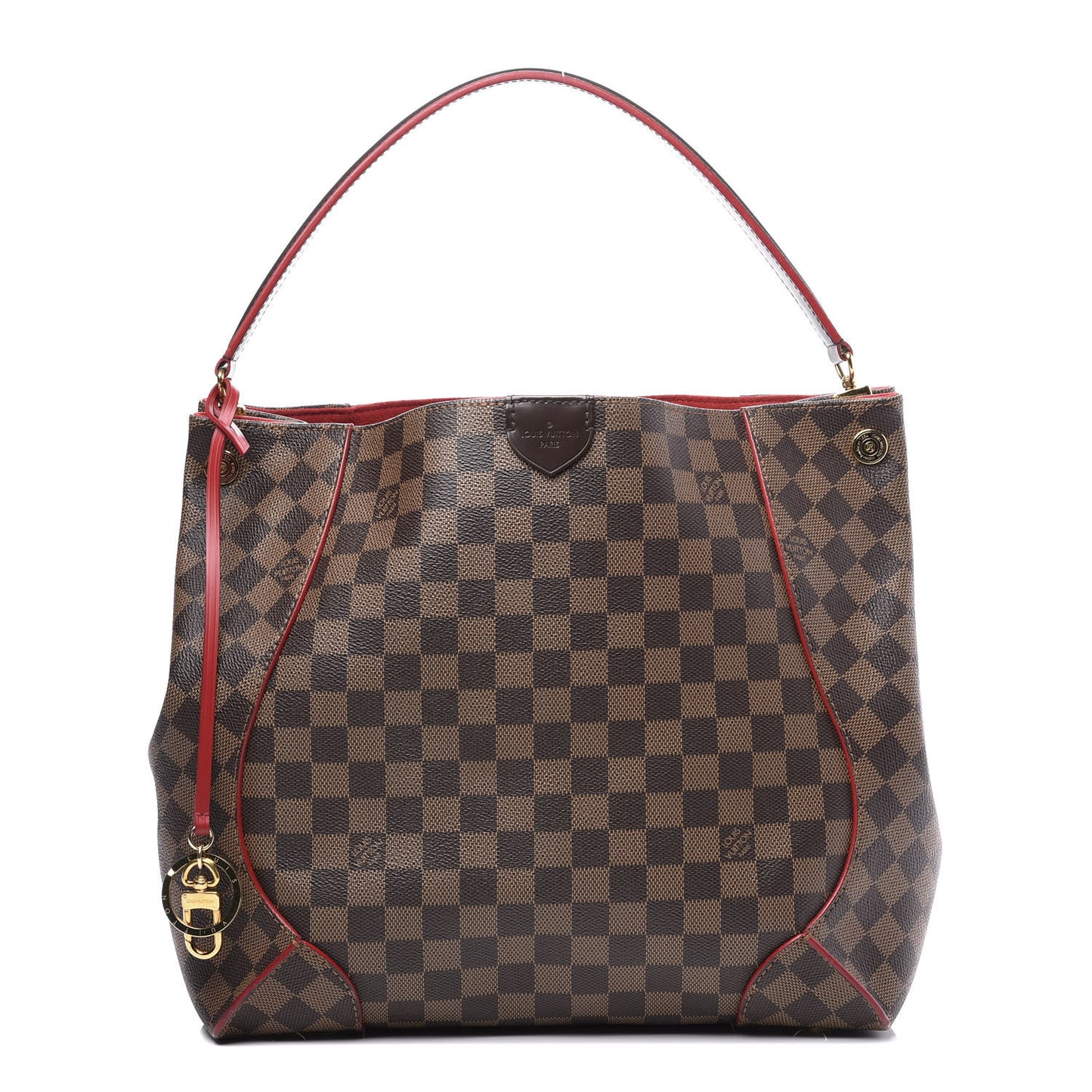 Damier Ebene Caissa Hobo Cherry