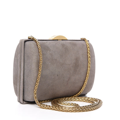 Chanel Satin Evening Clutch Gold 2 of 10