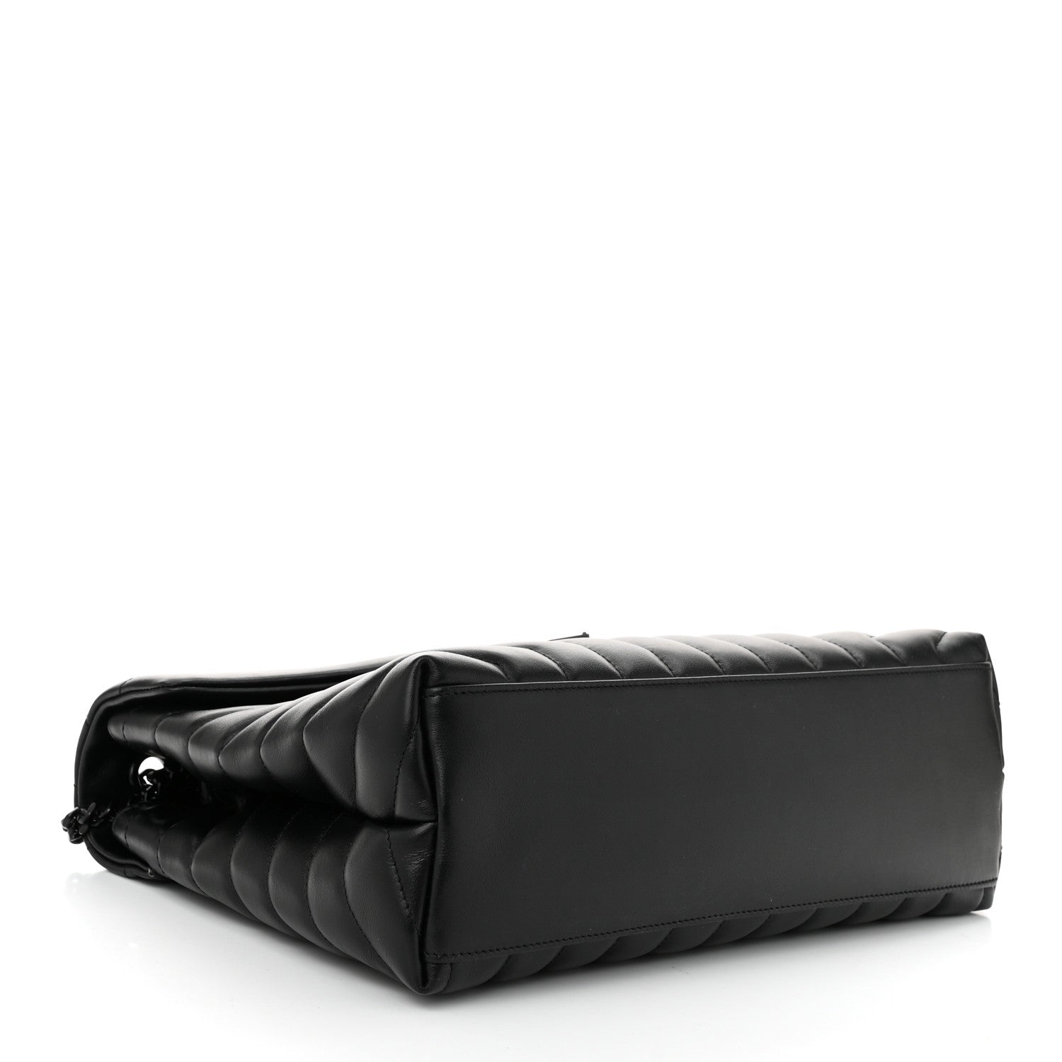 Saint Laurent Calfskin Y Quilted Monogram Monochrome Medium Loulou Chain Satchel Black 4 of 10