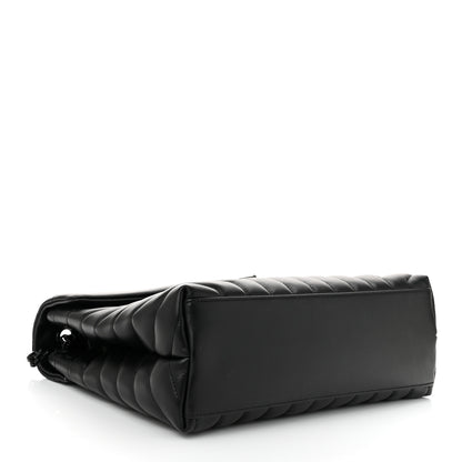 Saint Laurent Calfskin Y Quilted Monogram Monochrome Medium Loulou Chain Satchel Black 4 of 10