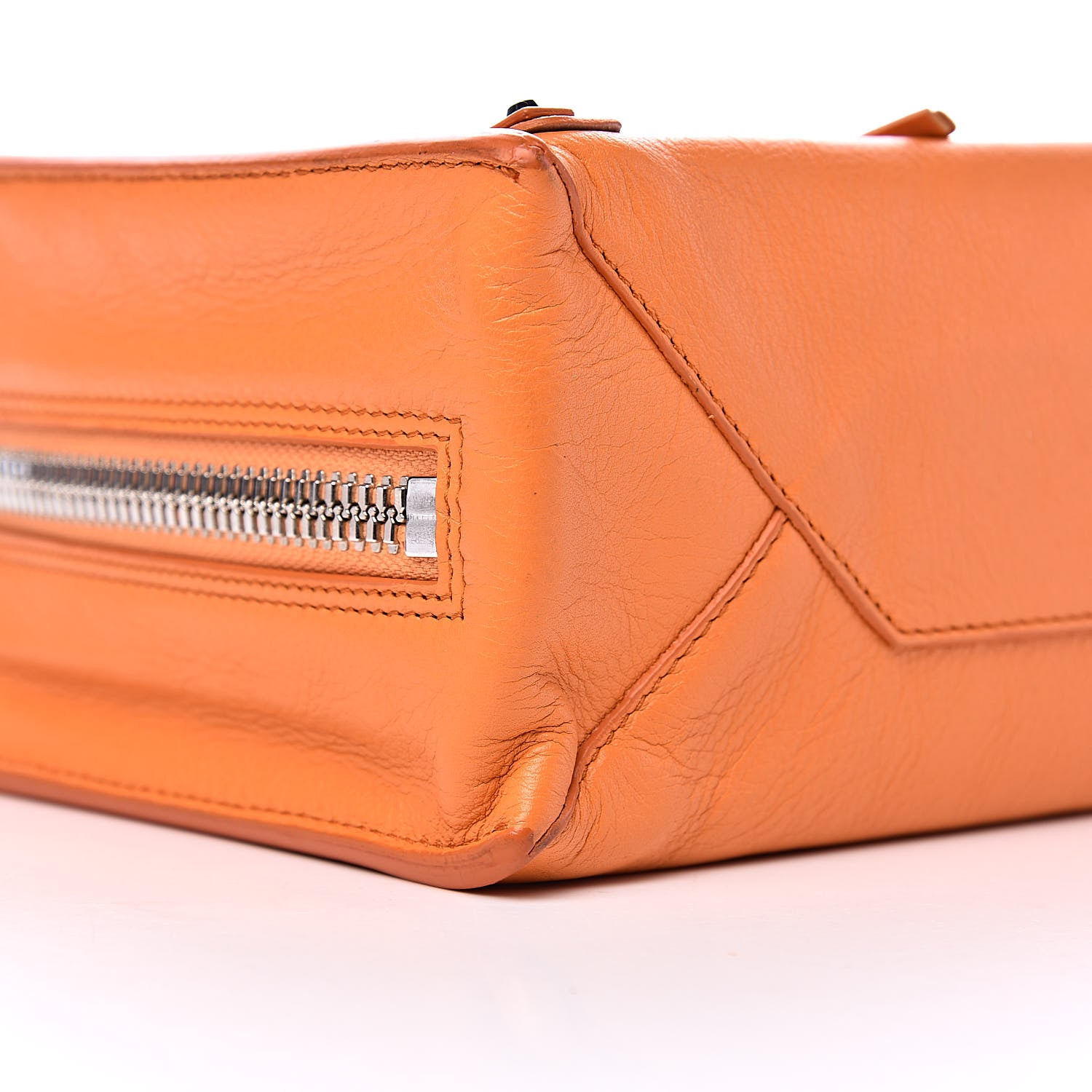 Balenciaga Calfskin Papier Mini A4 Zip Around Tote Orange 8 of 11