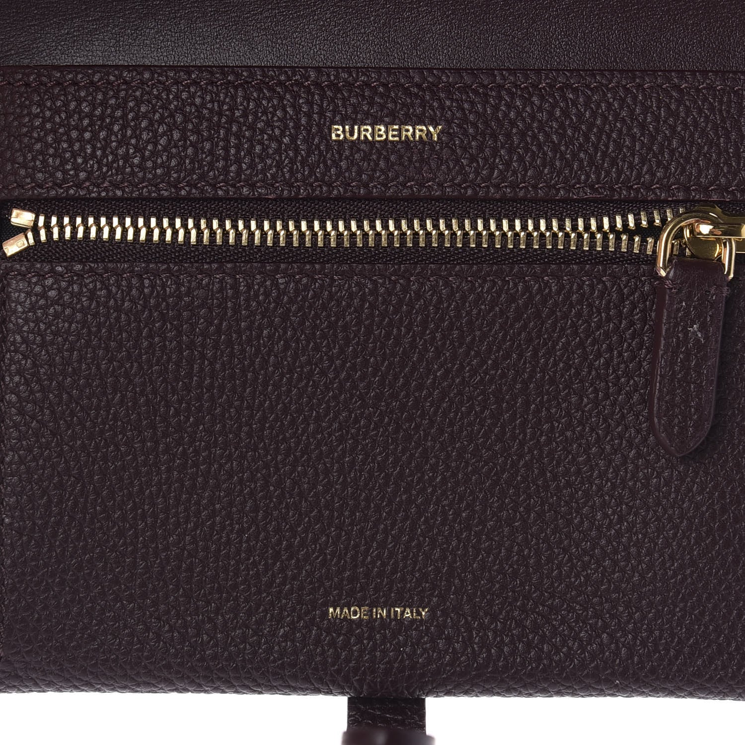 Burberry Grainy Calfskin Monogram Motif Folding Wallet Brown 6 of 6