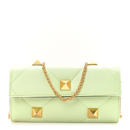 Valentino Garavani Nappa Roman Stud Wallet on Chain Ambrosia 1 of 10