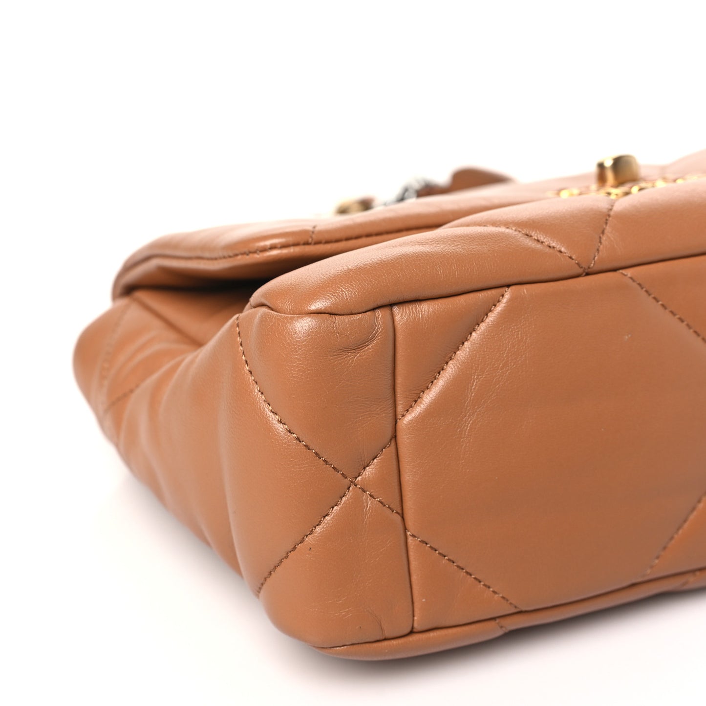 Lambskin Quilted Medium Chanel 19 Flap Brown