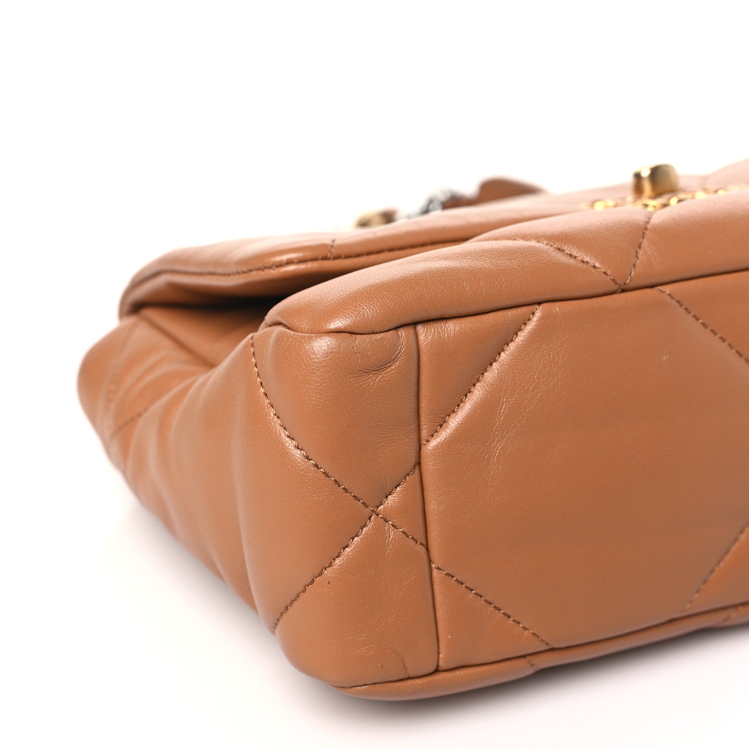 Chanel Lambskin Quilted Medium Chanel 19 Flap Brown 9 of 10