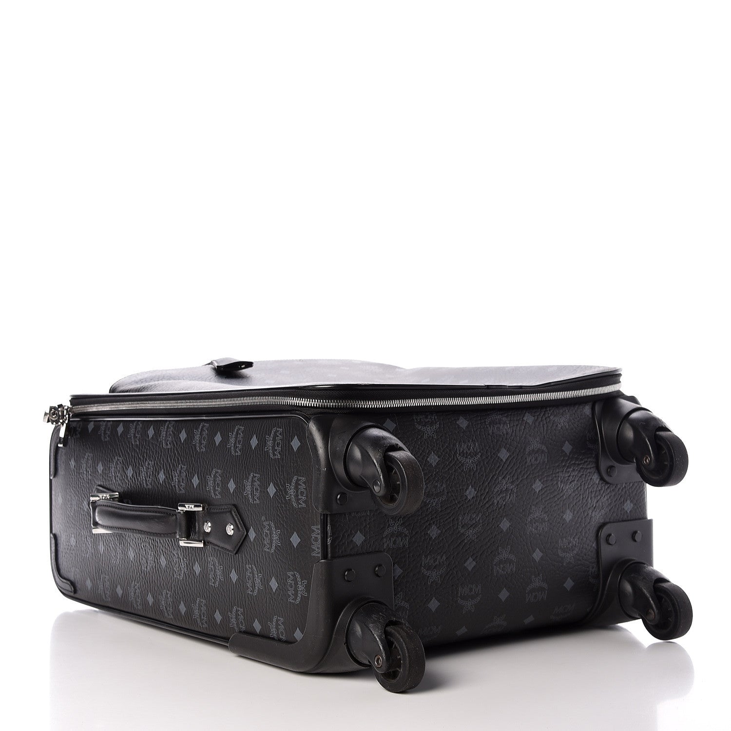 MCM Visetos Small Traveler Trolley Whelled Suitcase Black 5 of 21