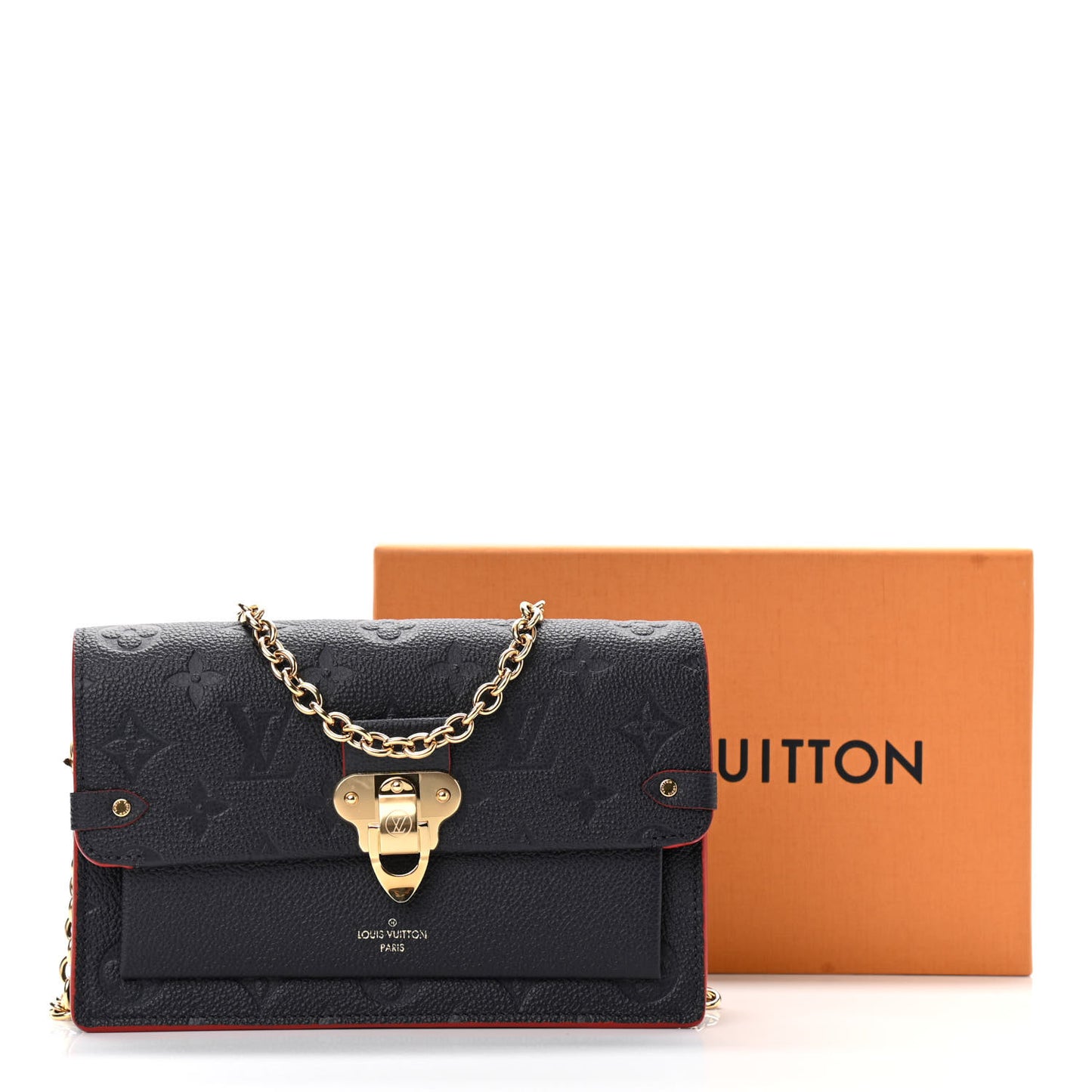 Empreinte Vavin Chain Wallet Marine Rouge