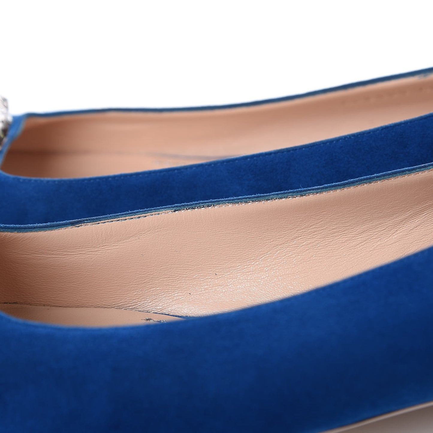 Kid Scamosciato Dionysus Ballet Flats 40 Vintage Bluette