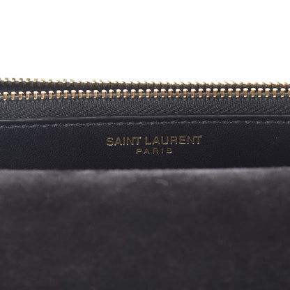 Saint Laurent Laminated Calfskin Classic Monogram Kate Tassel Chain Wallet Green 6 of 12