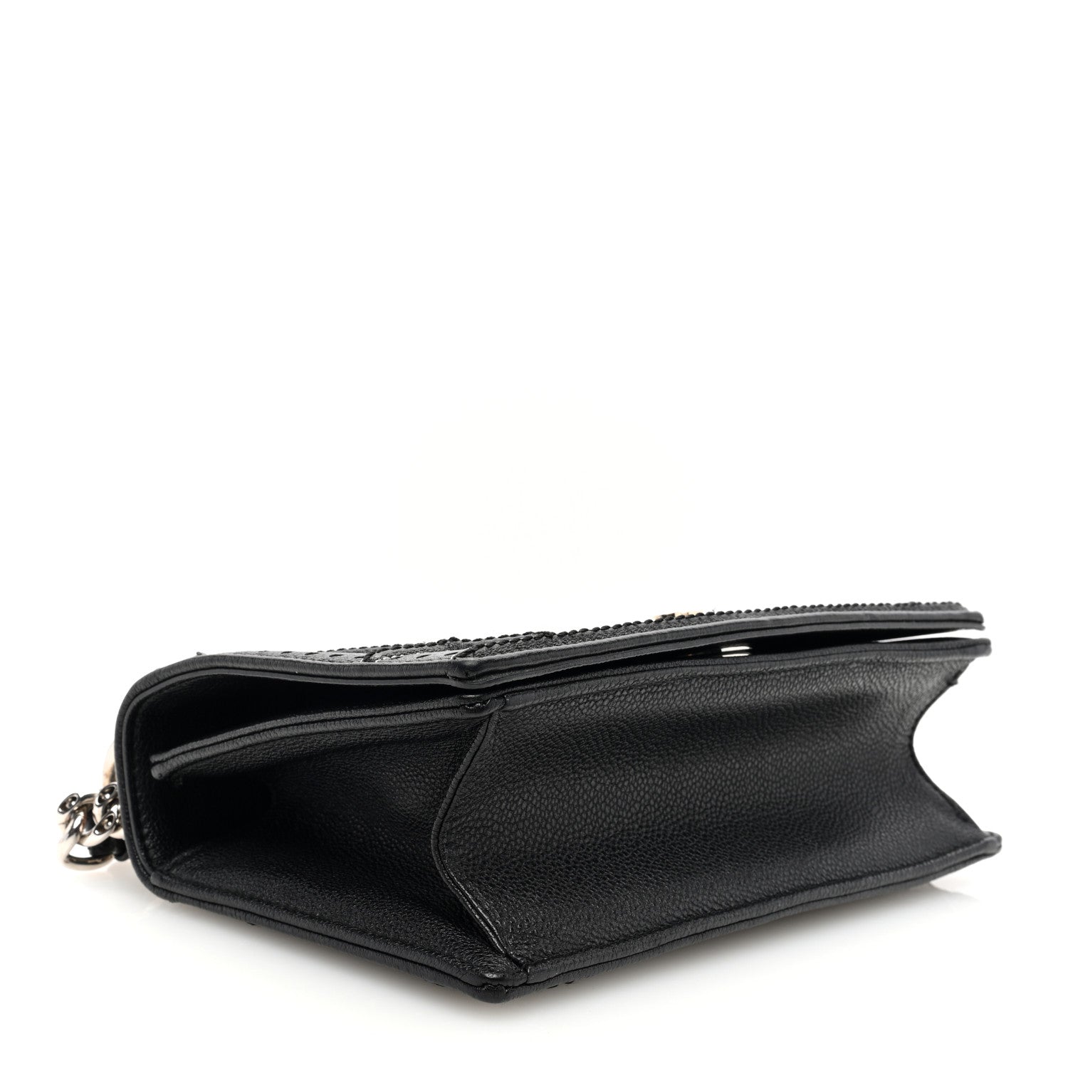 Christian Dior Grained Calfskin Perforated Diorama Flap Bag Black 4 of 10