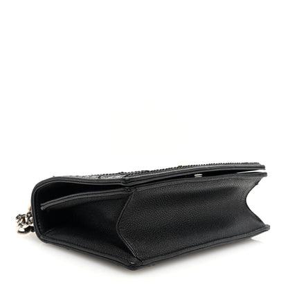 Christian Dior Grained Calfskin Perforated Diorama Flap Bag Black 4 of 10